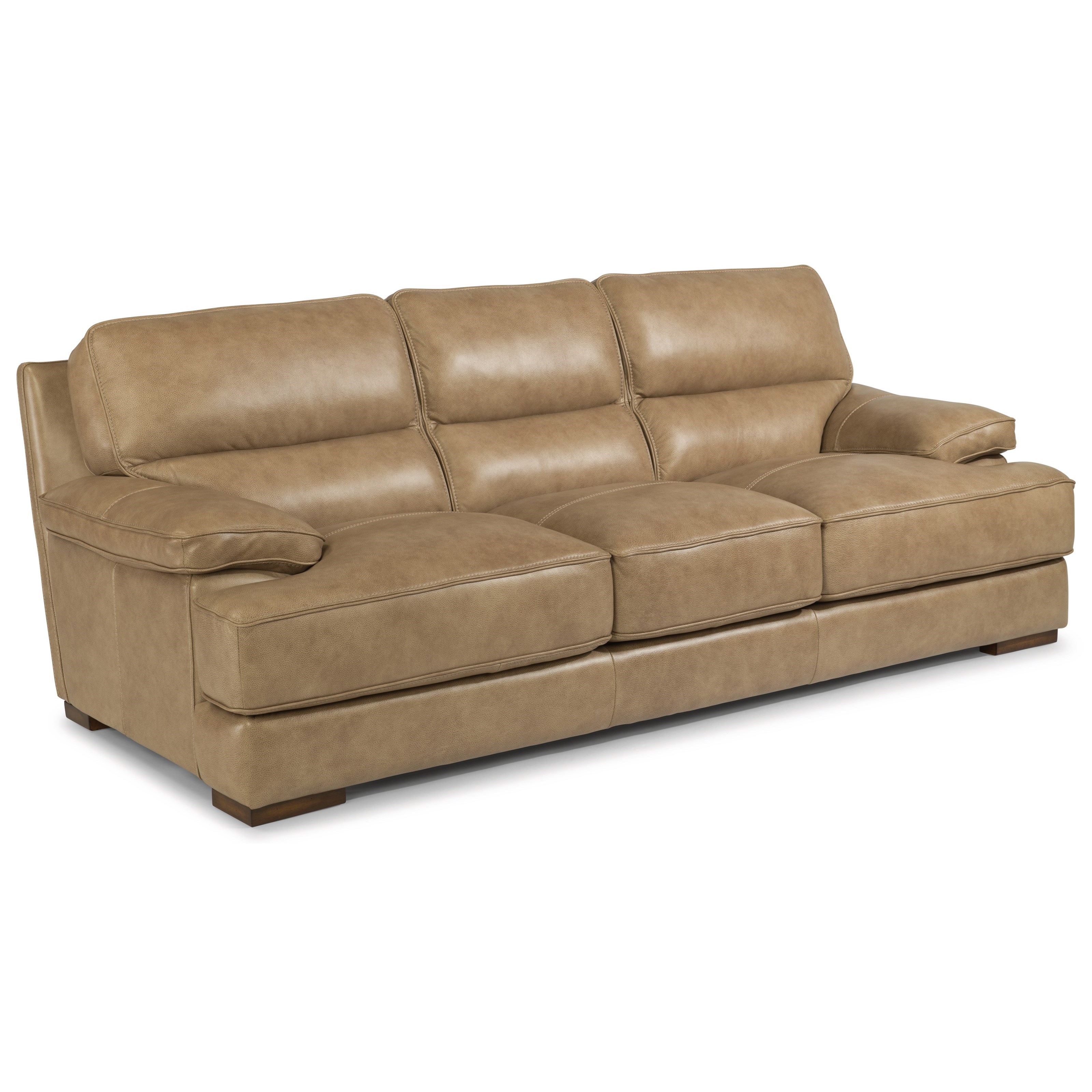 Flexsteel Latitudes Jade Casual Contemporary Leather Sofa DuBois